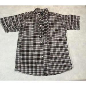 Harbor Bay XL men's Short sleeve plaid Button Up shirt